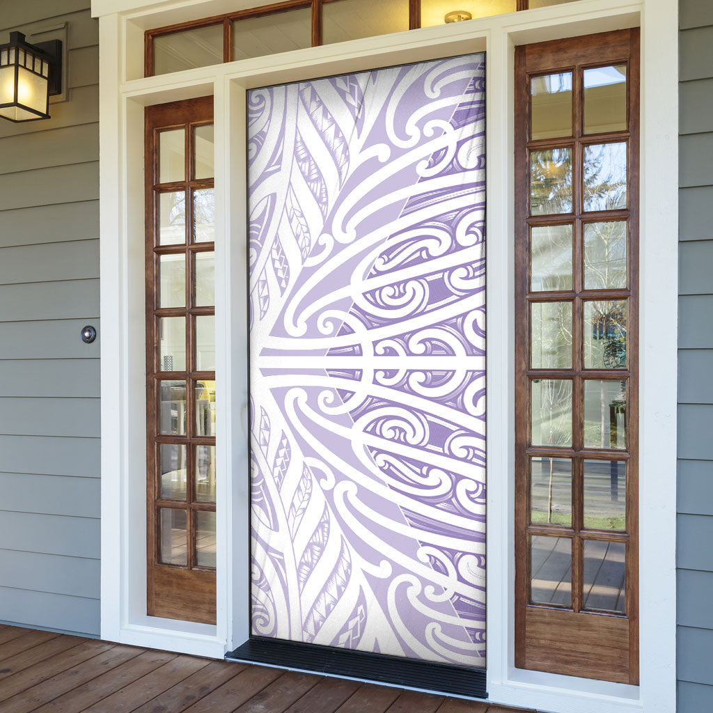 Purple New Zealand Puhoro Maori Tattoo Door Cover LT14 - Polynesian Pride