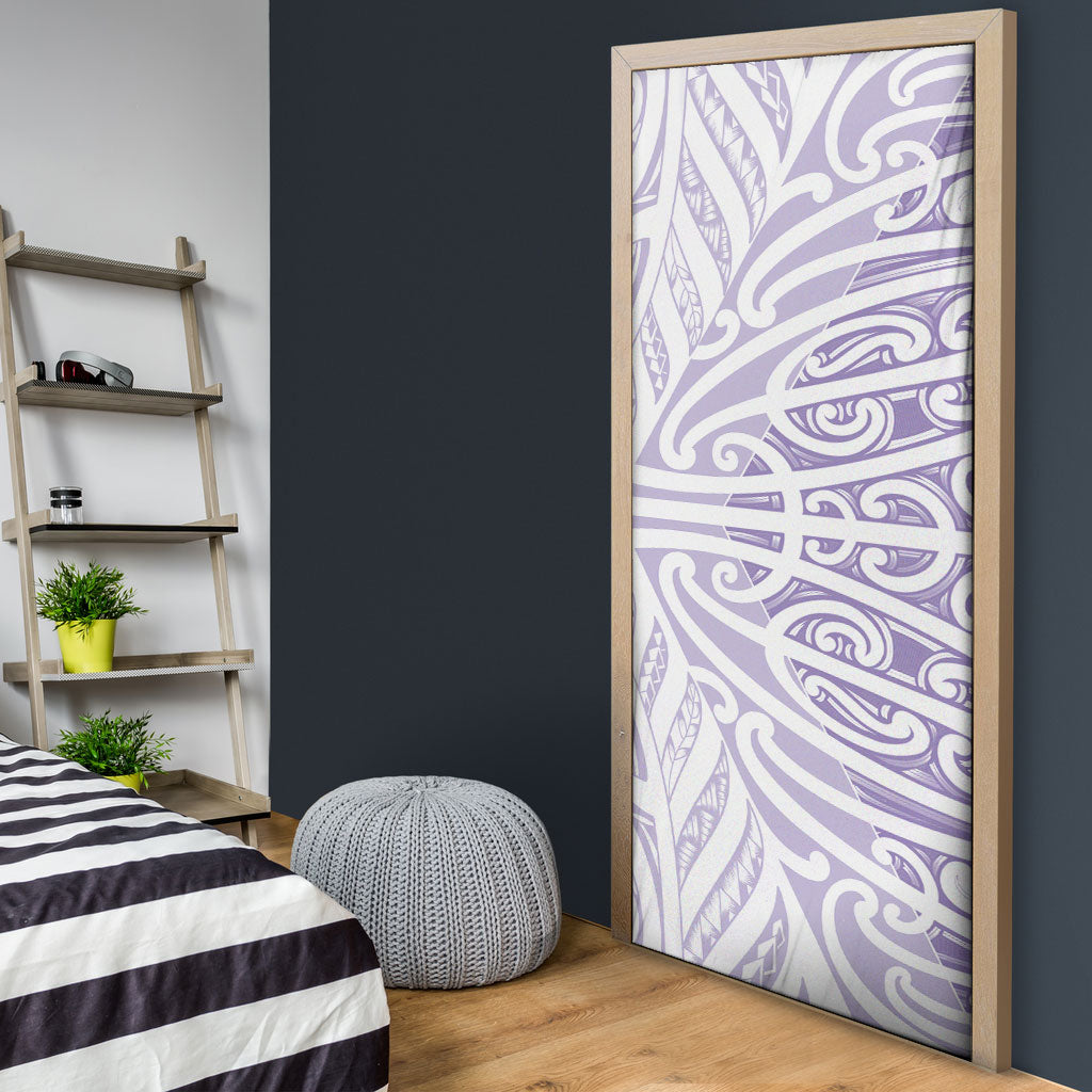 Purple New Zealand Puhoro Maori Tattoo Door Cover LT14 - Polynesian Pride