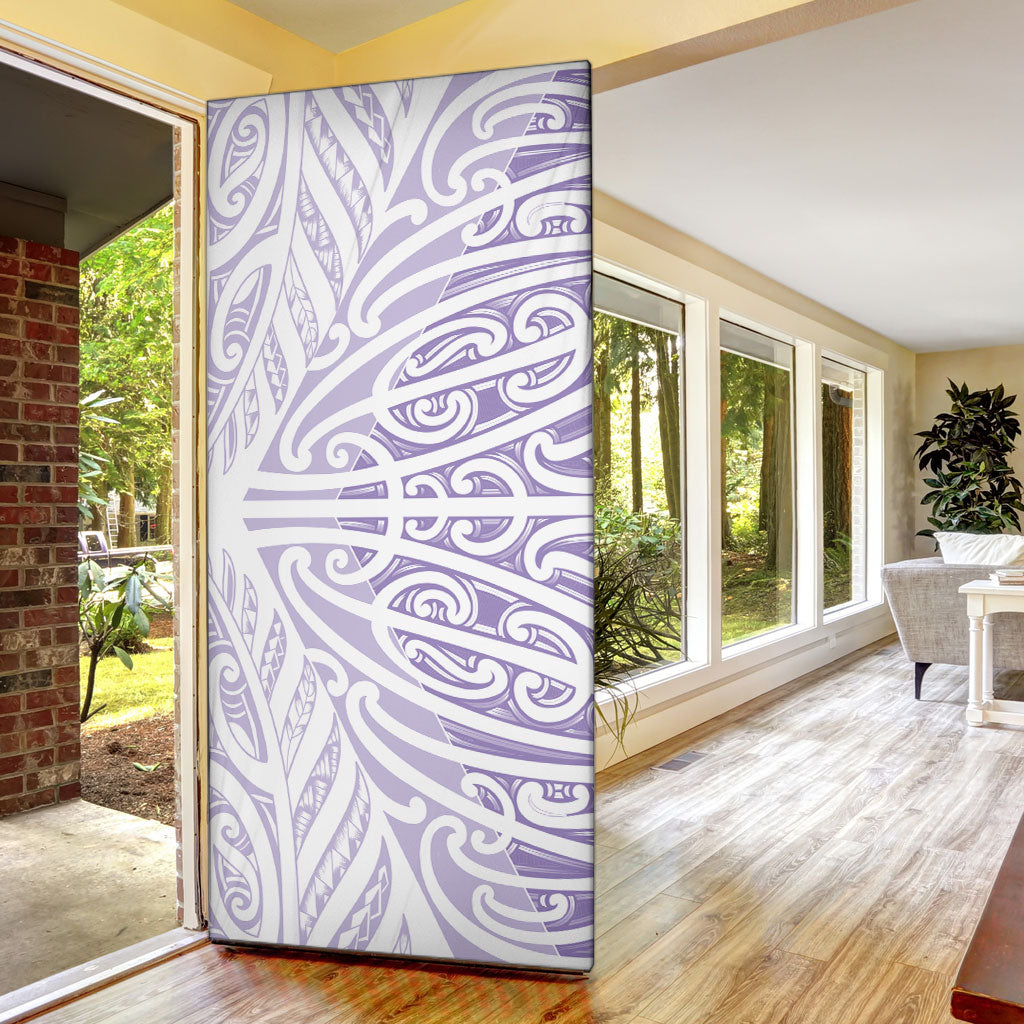 Purple New Zealand Puhoro Maori Tattoo Door Cover LT14 - Polynesian Pride