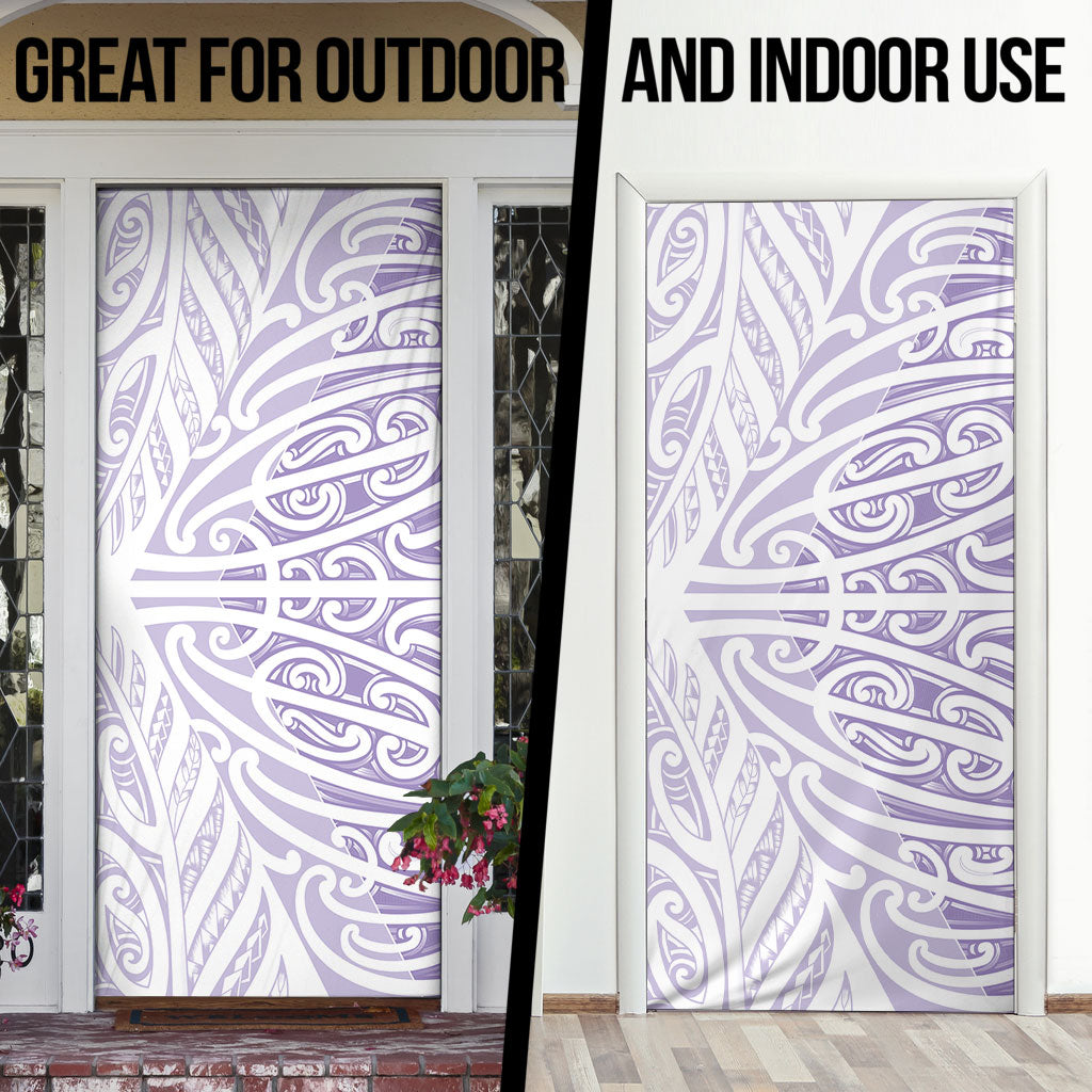 Purple New Zealand Puhoro Maori Tattoo Door Cover LT14 - Polynesian Pride