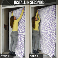 Purple New Zealand Puhoro Maori Tattoo Door Cover LT14 - Polynesian Pride