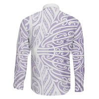Purple New Zealand Puhoro Maori Tattoo Family Matching Mermaid Dress and Hawaiian Shirt LT14 - Polynesian Pride