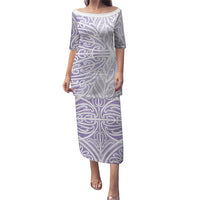 Purple New Zealand Puhoro Maori Tattoo Family Matching Puletasi and Hawaiian Shirt LT14 Mom's Dress Purple - Polynesian Pride