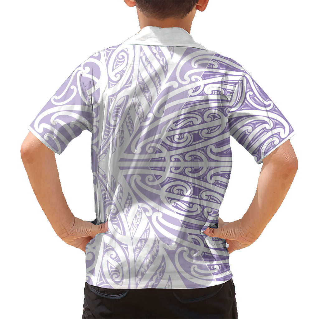 Purple New Zealand Puhoro Maori Tattoo Family Matching Tank Maxi Dress and Hawaiian Shirt LT14 - Polynesian Pride