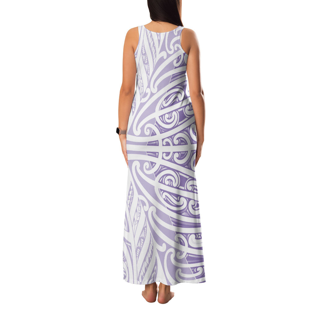 Purple New Zealand Puhoro Maori Tattoo Family Matching Tank Maxi Dress and Hawaiian Shirt LT14 - Polynesian Pride