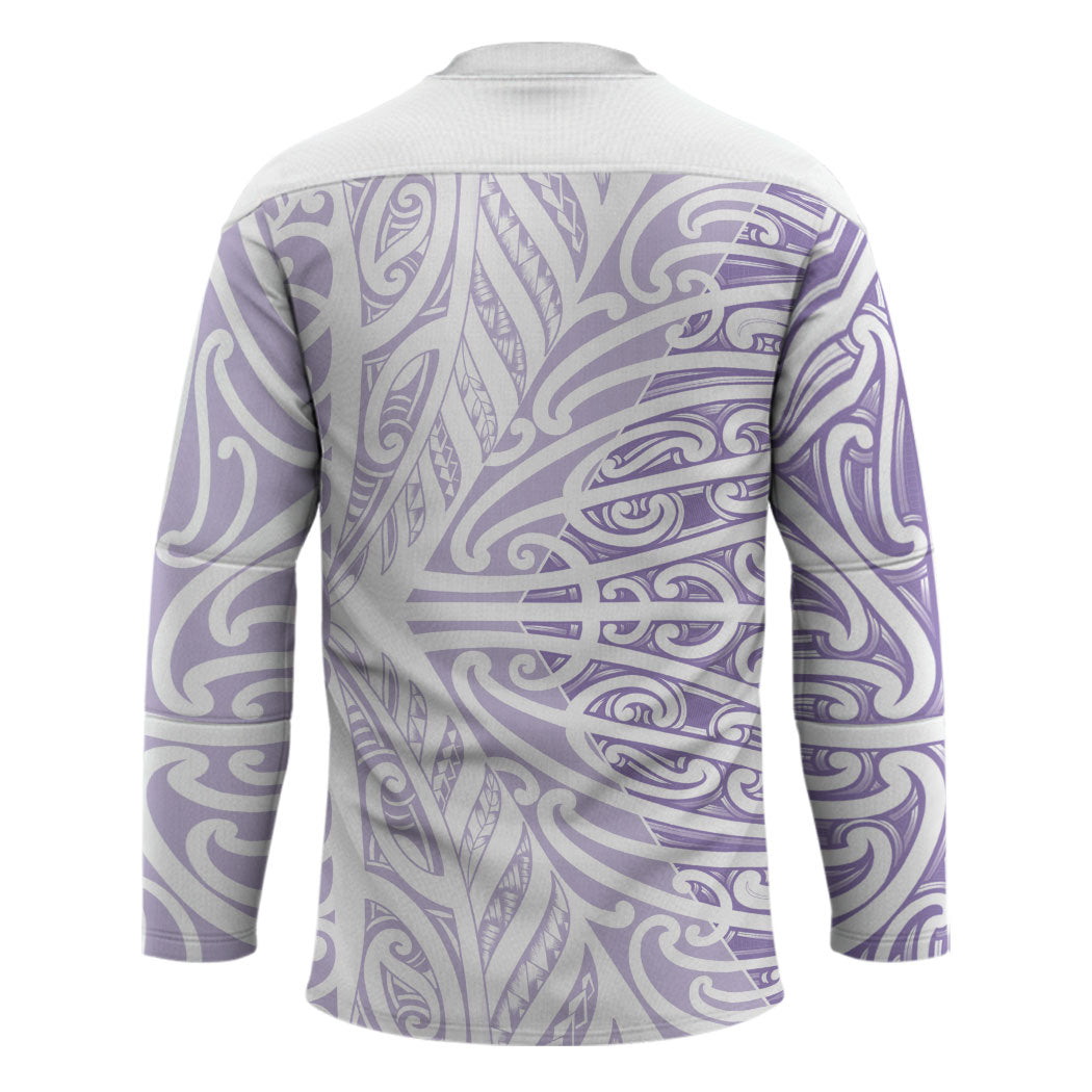 Purple New Zealand Puhoro Maori Tattoo Hockey Jersey LT14 - Polynesian Pride