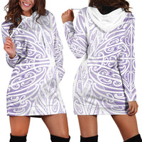 Purple New Zealand Puhoro Maori Tattoo Hoodie Dress LT14 - Polynesian Pride