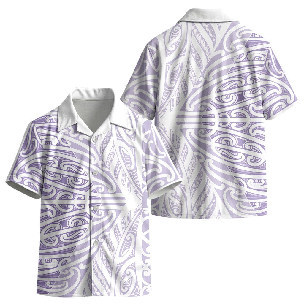 Purple New Zealand Puhoro Maori Tattoo Kid Hawaiian Shirt LT14 - Polynesian Pride