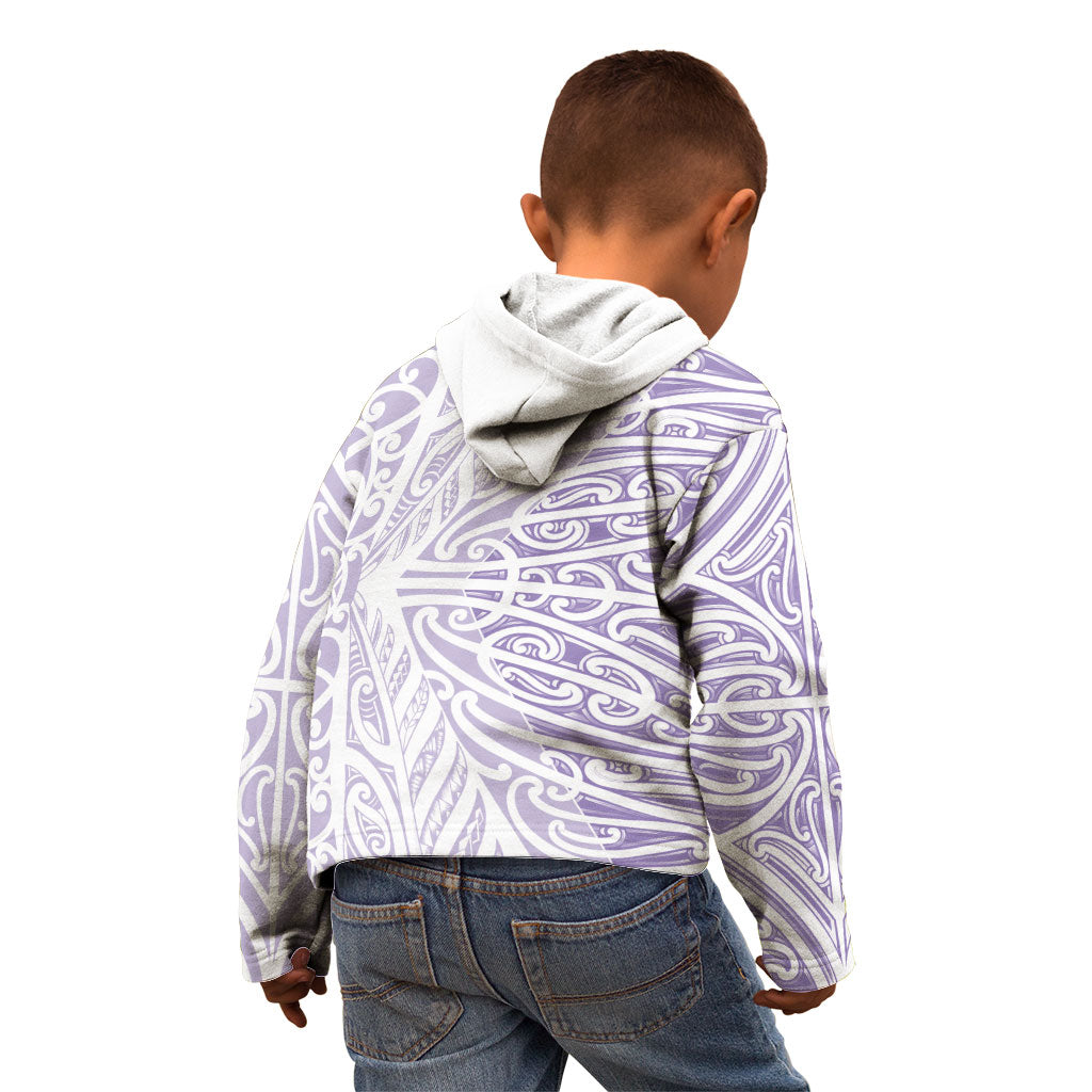 Purple New Zealand Puhoro Maori Tattoo Kid Hoodie LT14 - Polynesian Pride