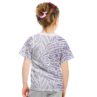 Purple New Zealand Puhoro Maori Tattoo Kid T Shirt LT14 - Polynesian Pride