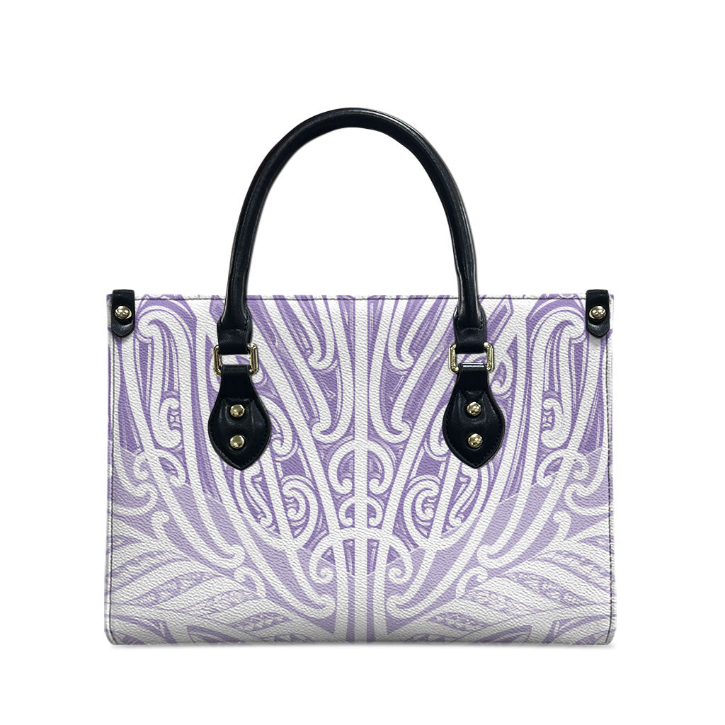 Purple New Zealand Puhoro Maori Tattoo Leather Bag LT14 - Polynesian Pride