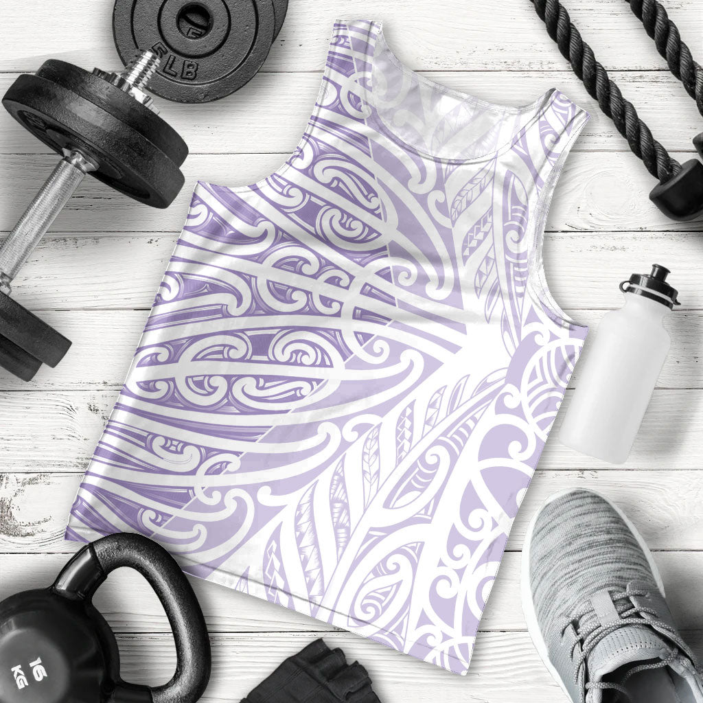Purple New Zealand Puhoro Maori Tattoo Men Tank Top LT14 - Polynesian Pride