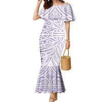 Purple New Zealand Puhoro Maori Tattoo Mermaid Dress LT14 Women Purple - Polynesian Pride