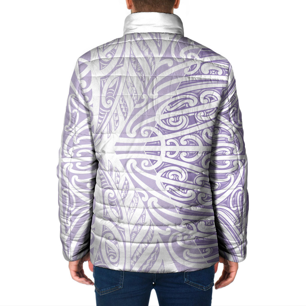 Purple New Zealand Puhoro Maori Tattoo Padded Jacket LT14 - Polynesian Pride
