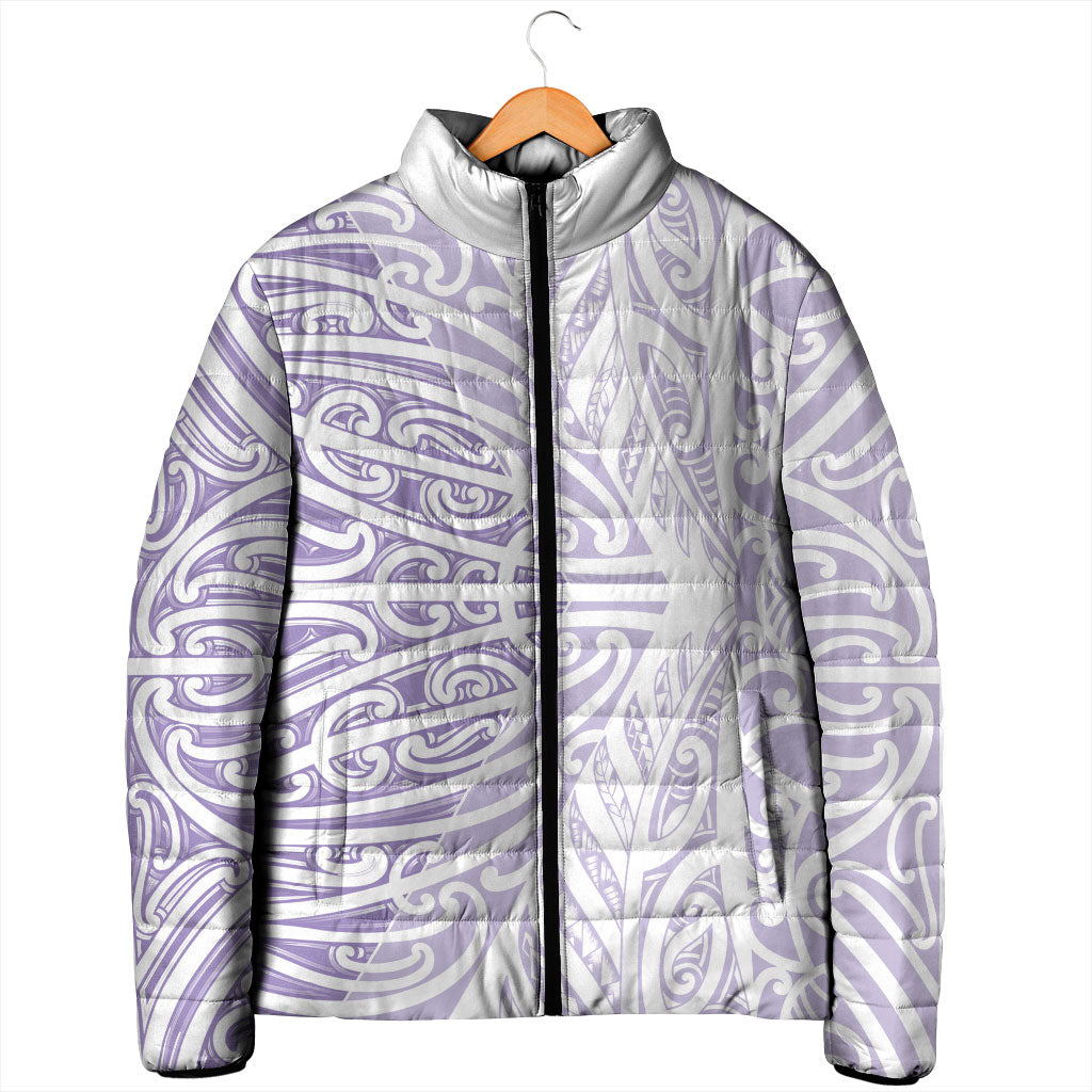 Purple New Zealand Puhoro Maori Tattoo Padded Jacket LT14 - Polynesian Pride