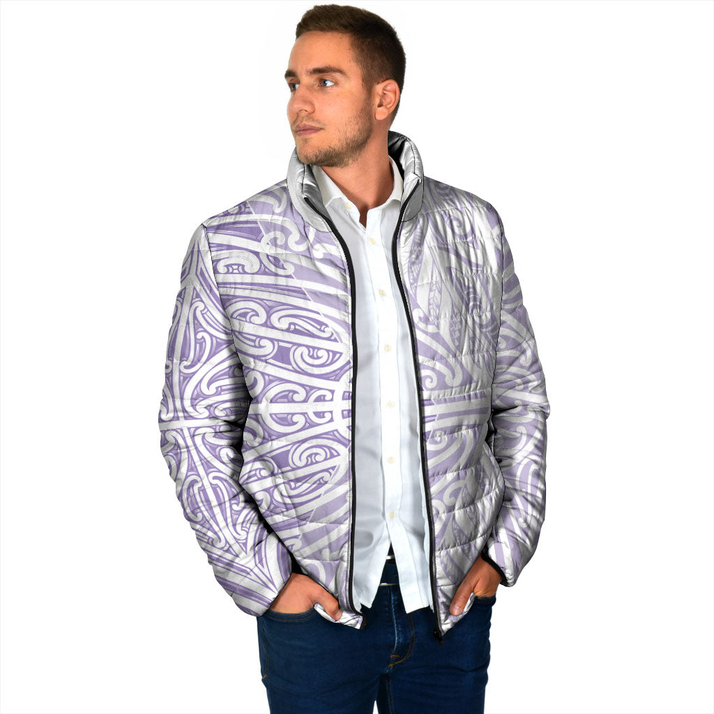 Purple New Zealand Puhoro Maori Tattoo Padded Jacket LT14 - Polynesian Pride