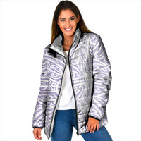 Purple New Zealand Puhoro Maori Tattoo Padded Jacket LT14 Women Purple - Polynesian Pride