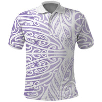 Purple New Zealand Puhoro Maori Tattoo Polo Shirt LT14 Purple - Polynesian Pride