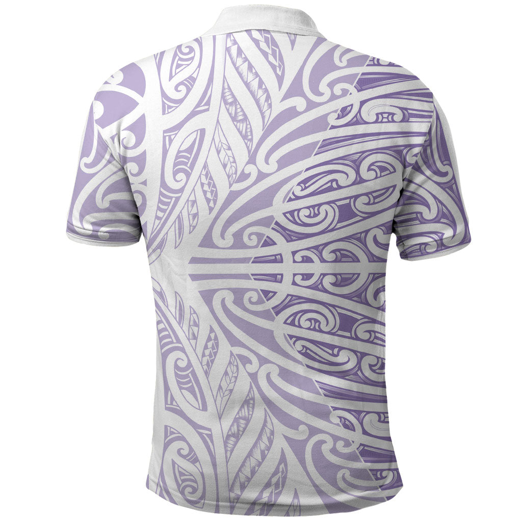 Purple New Zealand Puhoro Maori Tattoo Polo Shirt LT14 - Polynesian Pride