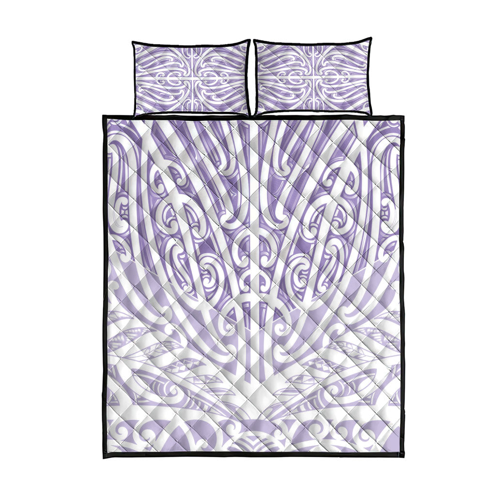 Purple New Zealand Puhoro Maori Tattoo Quilt Bed Set LT14 - Polynesian Pride