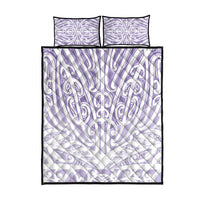 Purple New Zealand Puhoro Maori Tattoo Quilt Bed Set LT14 - Polynesian Pride