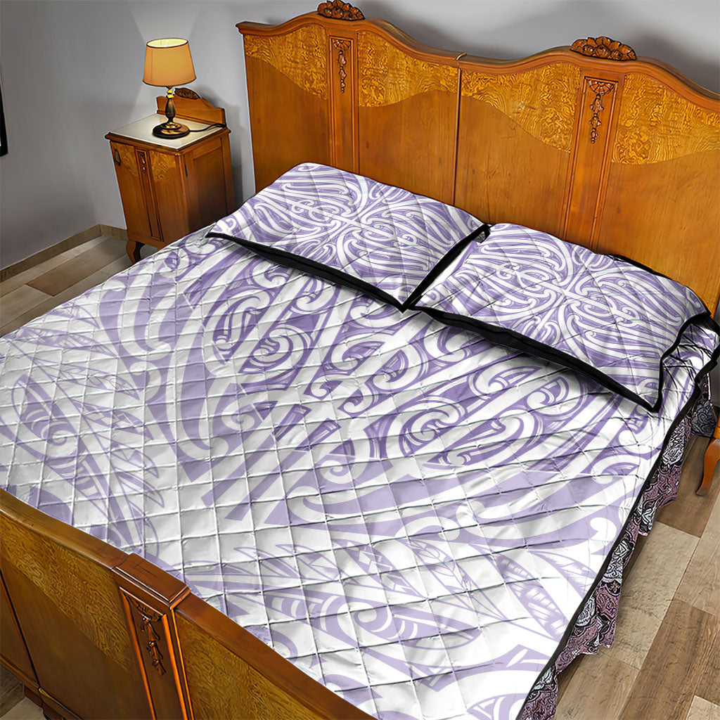 Purple New Zealand Puhoro Maori Tattoo Quilt Bed Set LT14 - Polynesian Pride