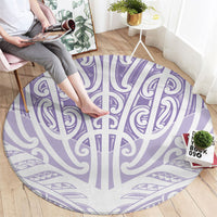 Purple New Zealand Puhoro Maori Tattoo Round Carpet LT14 - Polynesian Pride