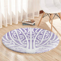 Purple New Zealand Puhoro Maori Tattoo Round Carpet LT14 - Polynesian Pride