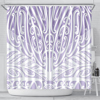 Purple New Zealand Puhoro Maori Tattoo Shower Curtain LT14 - Polynesian Pride