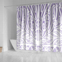 Purple New Zealand Puhoro Maori Tattoo Shower Curtain LT14 - Polynesian Pride