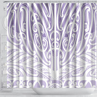 Purple New Zealand Puhoro Maori Tattoo Shower Curtain LT14 - Polynesian Pride