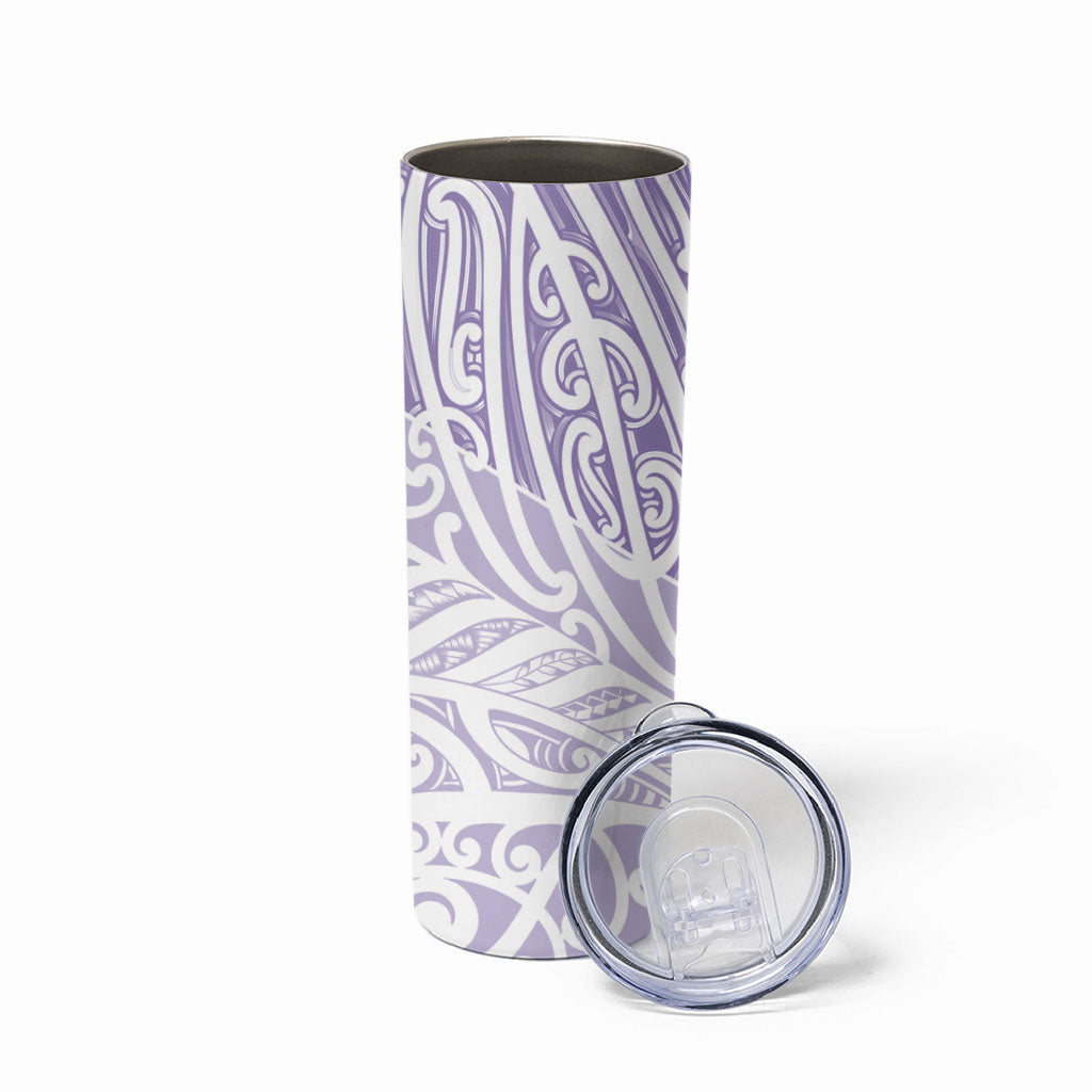 Purple New Zealand Puhoro Maori Tattoo Skinny Tumbler LT14 - Polynesian Pride