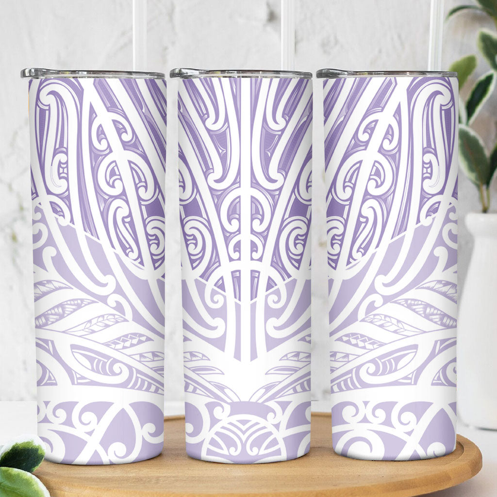 Purple New Zealand Puhoro Maori Tattoo Skinny Tumbler LT14 - Polynesian Pride