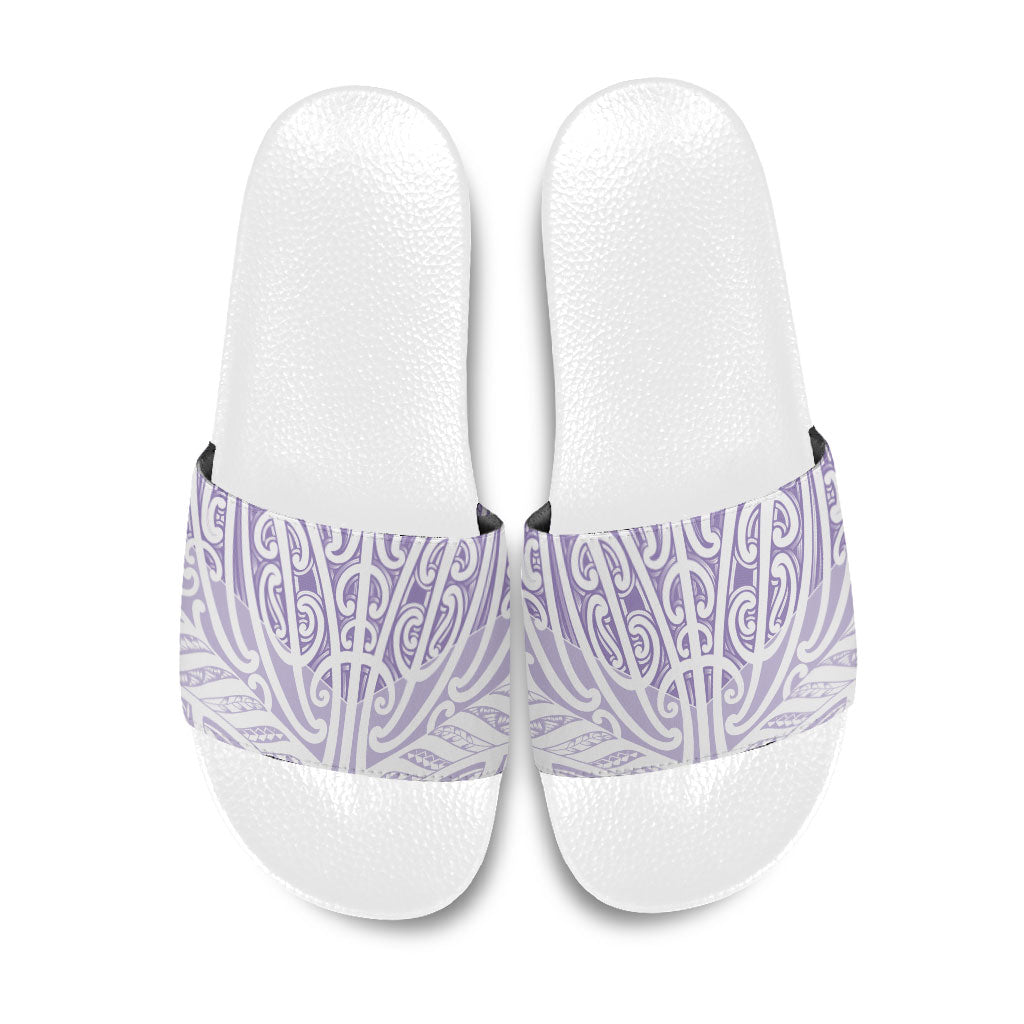 Purple New Zealand Puhoro Maori Tattoo Slide Sandals LT14 Purple - Polynesian Pride