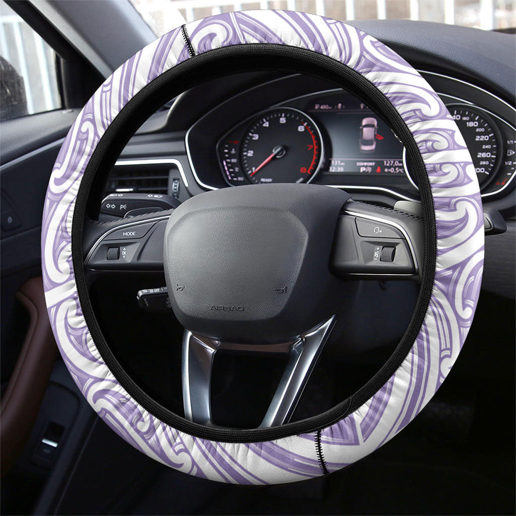 Purple New Zealand Puhoro Maori Tattoo Steering Wheel Cover LT14 - Polynesian Pride