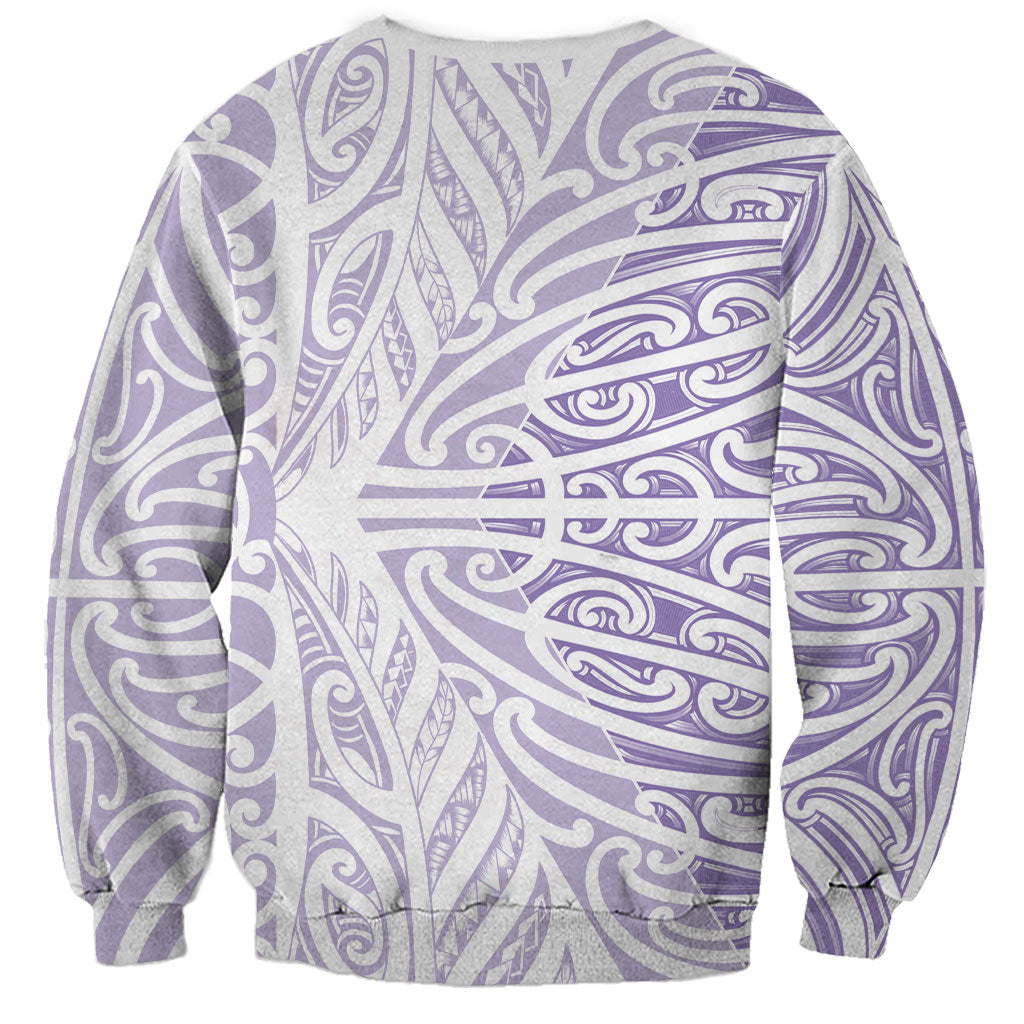 Purple New Zealand Puhoro Maori Tattoo Sweatshirt LT14 - Polynesian Pride