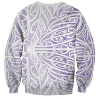 Purple New Zealand Puhoro Maori Tattoo Sweatshirt LT14 - Polynesian Pride