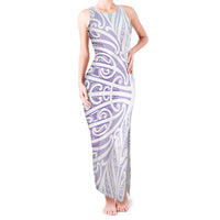 Purple New Zealand Puhoro Maori Tattoo Tank Maxi Dress LT14 Women Purple - Polynesian Pride