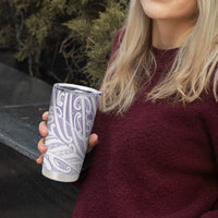 Purple New Zealand Puhoro Maori Tattoo Tumbler Cup LT14 - Polynesian Pride