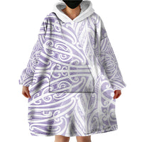 Purple New Zealand Puhoro Maori Tattoo Wearable Blanket Hoodie LT14 - Polynesian Pride