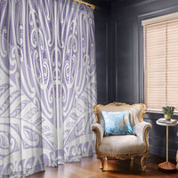 Purple New Zealand Puhoro Maori Tattoo Window Curtain LT14 - Polynesian Pride