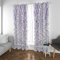 Purple New Zealand Puhoro Maori Tattoo Window Curtain LT14 With Grommets Purple - Polynesian Pride