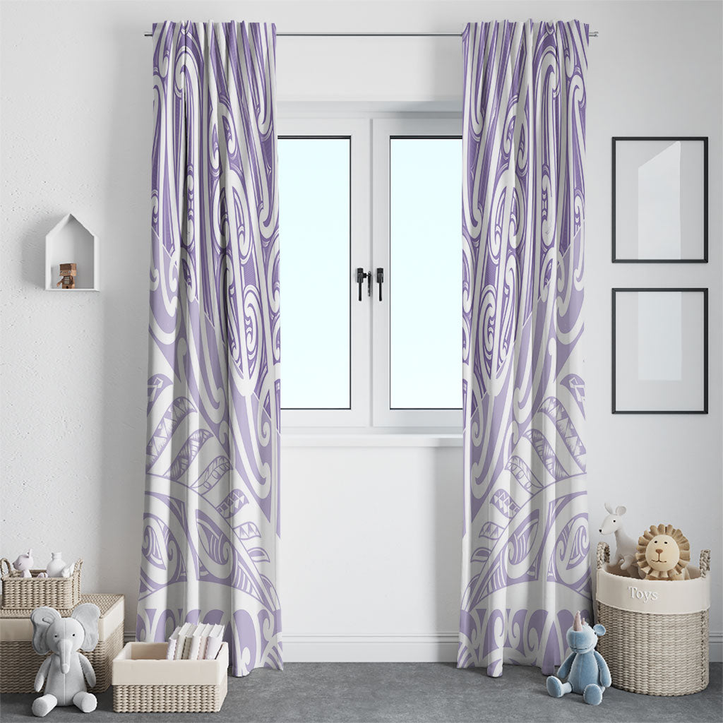 Purple New Zealand Puhoro Maori Tattoo Window Curtain LT14 - Polynesian Pride