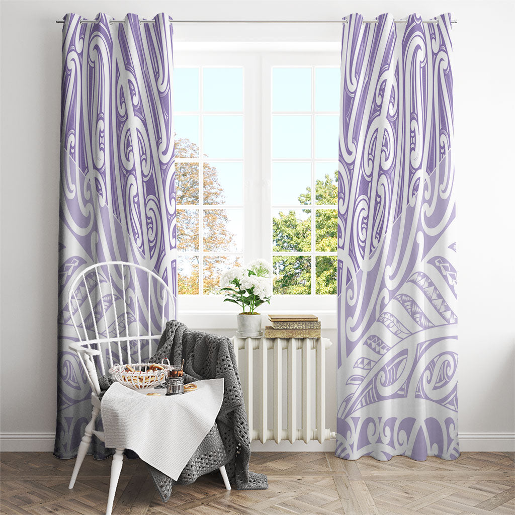 Purple New Zealand Puhoro Maori Tattoo Window Curtain LT14 - Polynesian Pride