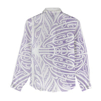 Purple New Zealand Puhoro Maori Tattoo Women Casual Shirt LT14 - Polynesian Pride