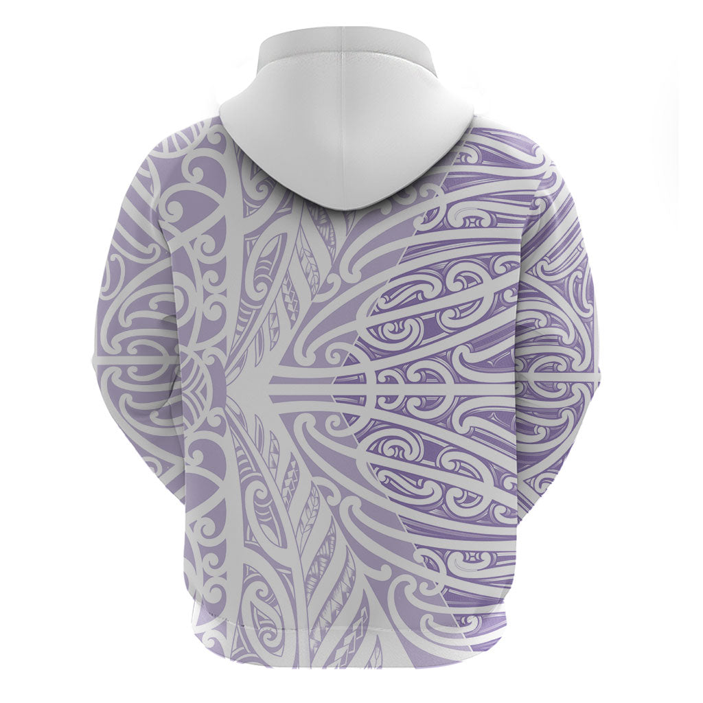 Purple New Zealand Puhoro Maori Tattoo Zip Hoodie LT14 - Polynesian Pride