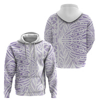Purple New Zealand Puhoro Maori Tattoo Zip Hoodie LT14 - Polynesian Pride