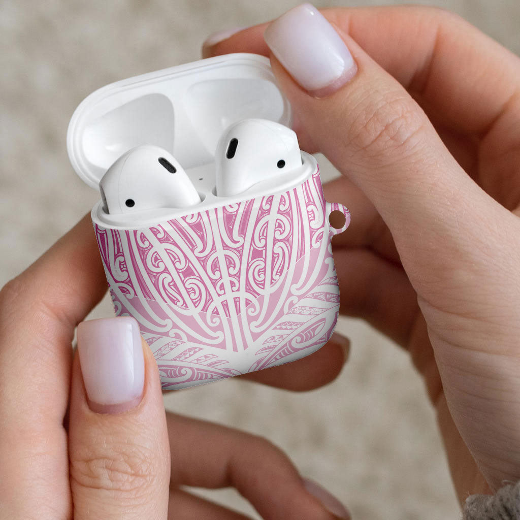 Pink New Zealand Puhoro Maori Tattoo AirPods Case LT14 - Polynesian Pride