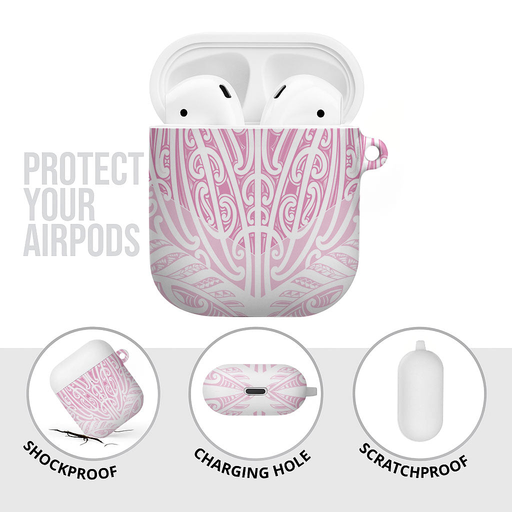 Pink New Zealand Puhoro Maori Tattoo AirPods Case LT14 - Polynesian Pride