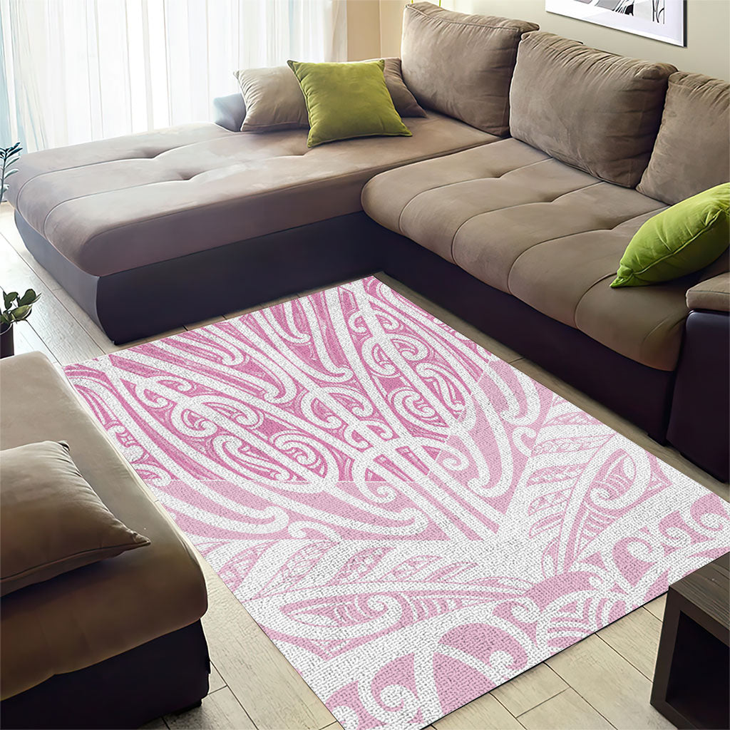 Pink New Zealand Puhoro Maori Tattoo Area Rug LT14 - Polynesian Pride